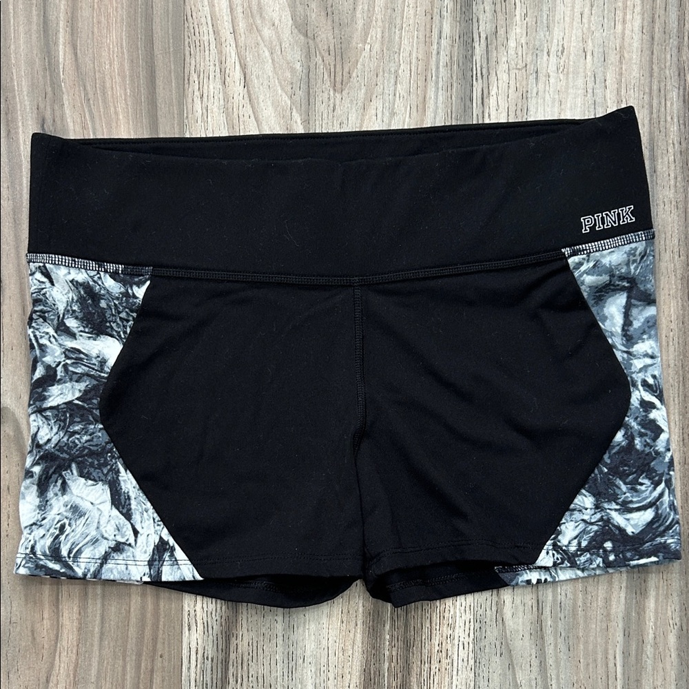 PINK Victoria's Secret Black and Gray Athletic Shorts